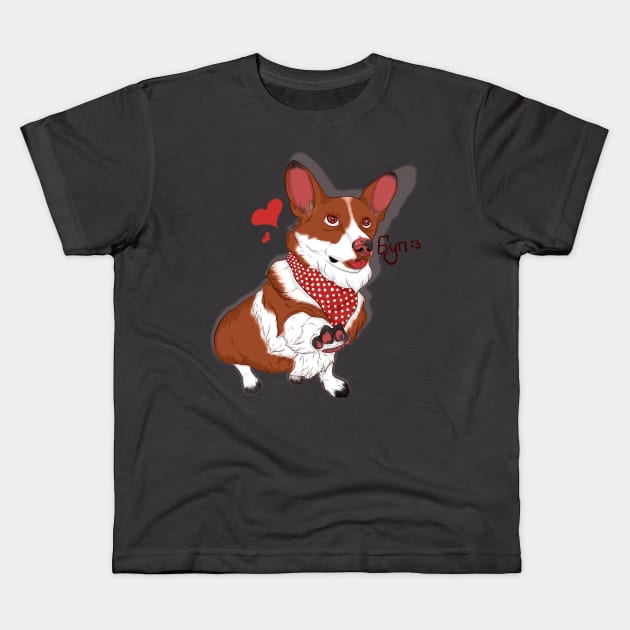 Corgi Kids T-Shirt by kira4ka93